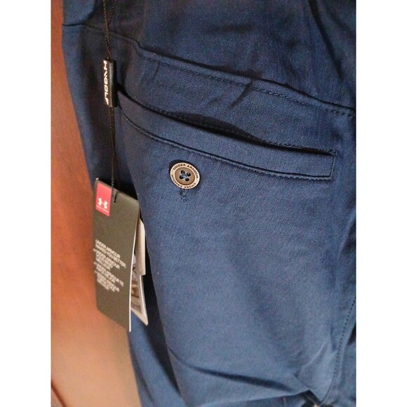 NWT's Men's 32/34 Under Armour Showdown Performance Golf Pants Lot of 2 Navy/Tan - Picture 13 of 13